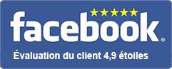 Avis Facebook : évaluation des clients de 4,9 étoiles sur 5